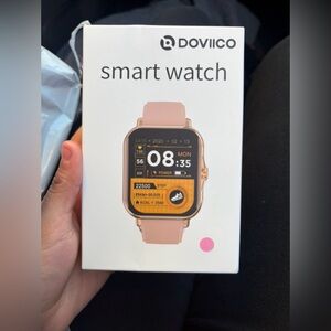 Pink Smart Watch – Touchscreen Fitness Watch with Rose Band